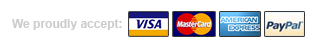 We proudly accept these Credit Cards